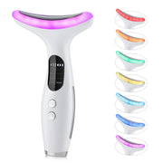 EMS Micro-Current Neck & Face Beauty Device – 7-Color LED, Skin Tightening & Double Chin Reducer