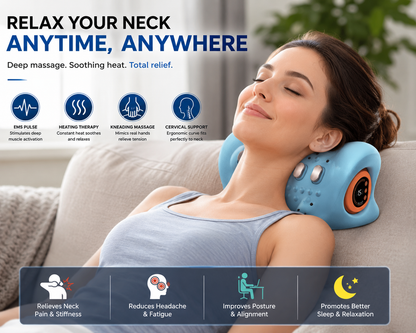 Electric Neck Massager Pillow – Cervical Traction & Vibration Relief