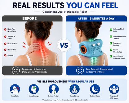 Electric Neck Massager Pillow – Cervical Traction & Vibration Relief